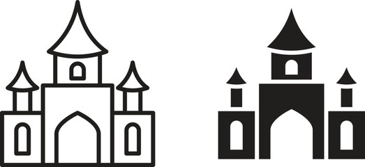 Palace icon for social media, app, and web design. Vector illustration. © apon