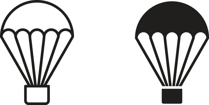 Parachute icon for social media, app, and web design. Vector illustration.