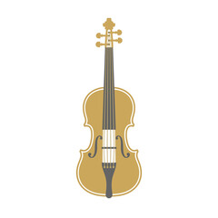 Fototapeta premium Violin icon with clean minimalist shape