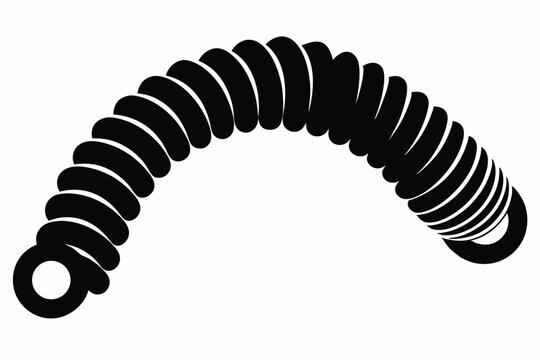 flexible spring silhouette line art vector illustration