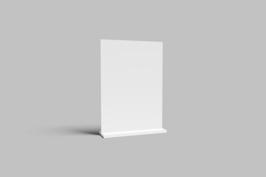 Blank Table Tent Mockup - 3D Illustration