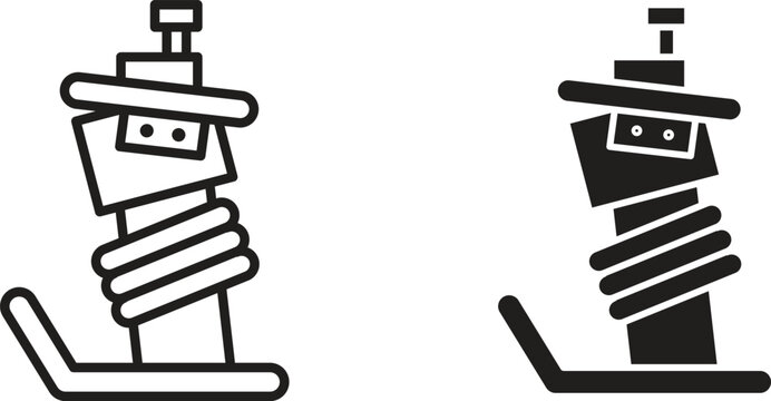 Rammer icon for social media, app, and web design. Vector illustration.