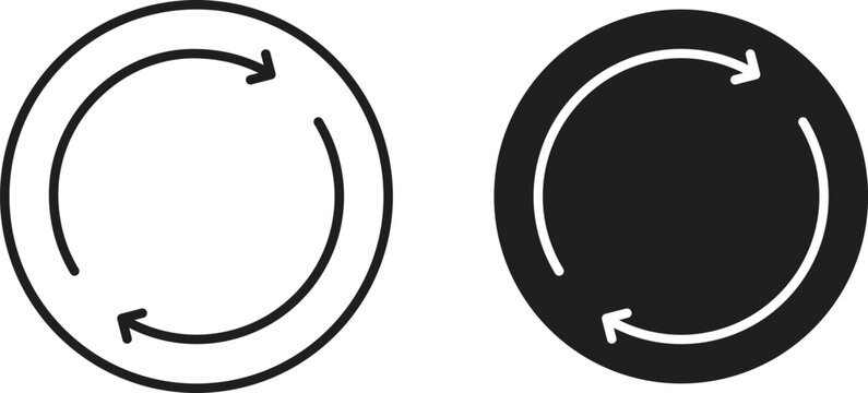 Recurring icon for social media, app, and web design. Vector illustration.
