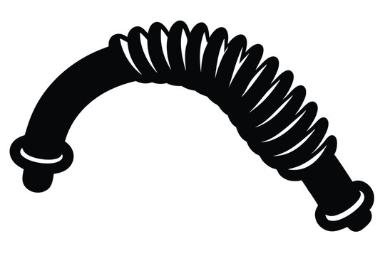 flexible spring silhouette line art vector illustration