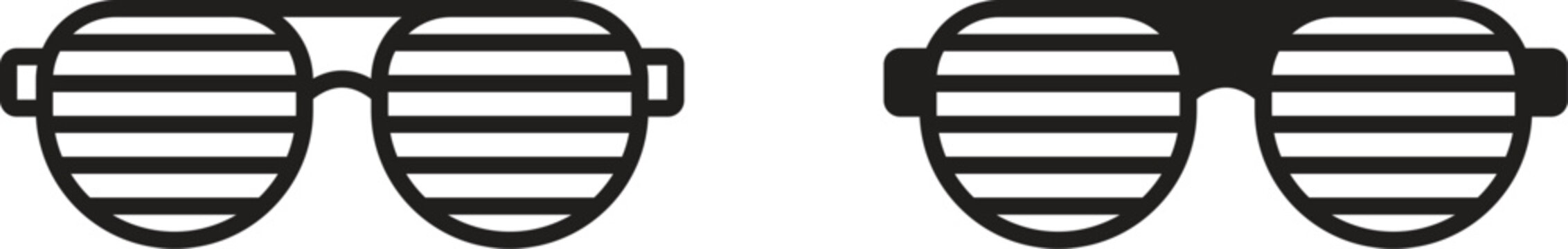 Shutter sunglasses icon for social media, app, and web design. Vector illustration.