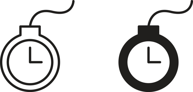 Time bomb icon for social media, app, and web design. Vector illustration.