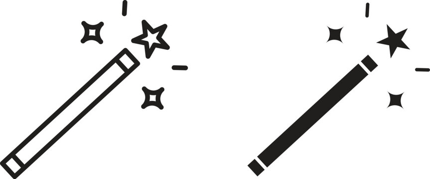 Wand icon for social media, app, and web design. Vector illustration.