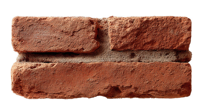 Clay brick wall brick wall clay rough surface uneven edge masonry weathered texture red brick conveys rustic, slightly aged building material