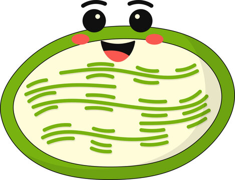 Chloroplast, Cute Plastids Illustration. Vector Isolated
