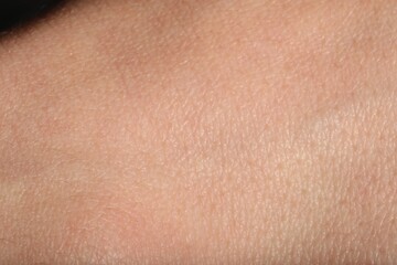 Fototapeta premium Texture of normal skin as background, closeup