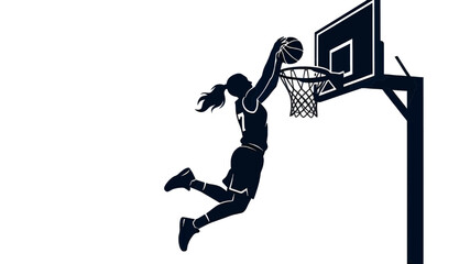 Man dunking basketball in hoop © Reshma