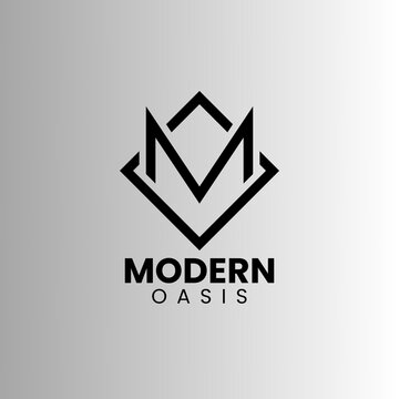 Sleek MO Letter Logo Design with Contemporary Interlocking Monogram Style