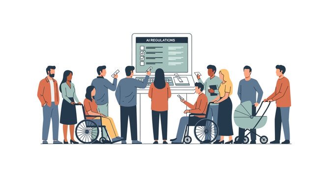Diverse group of people with disabilities.