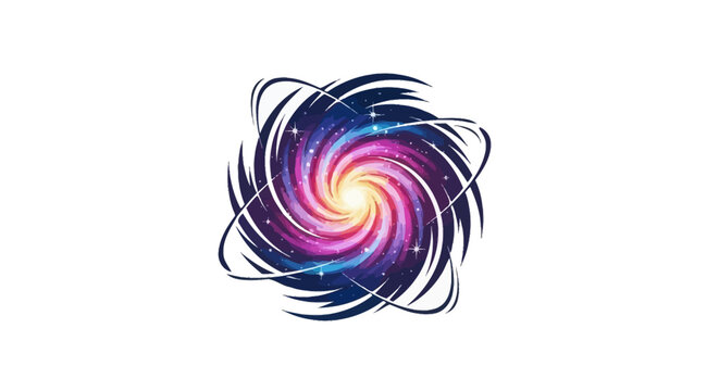 Cosmic Vortex Nebula with Swirling Purple and Pink Hues