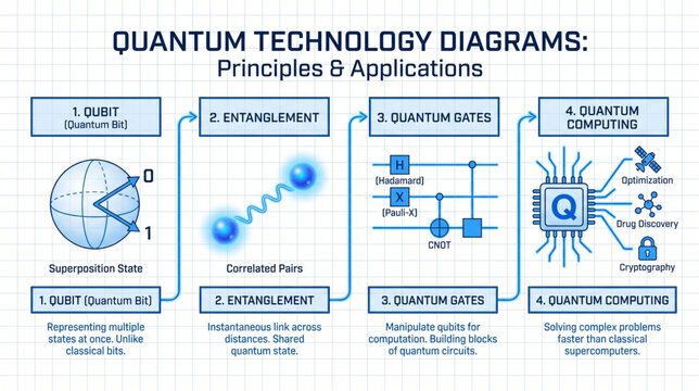 Quantum Computing Principles and Practical Applications Flowchart