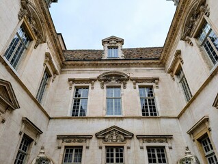 Fototapeta premium Courtyard in historic downtown Dijon, France - May 2026