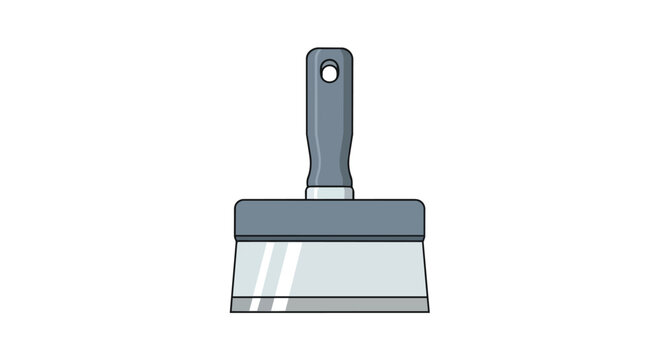 Professional Wide Putty Knife Illustration for Drywall Repair and Home Renovation Construction Tool