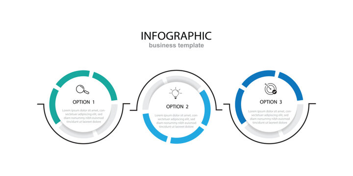 Timeline creator infographic template. 3 Step timeline journey, infographics design template vector illustration.