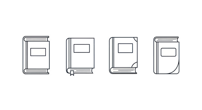 Book icons reading knowledge education