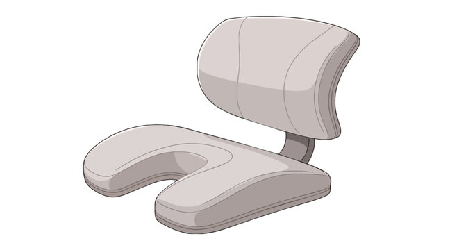 Ergonomic Memory Foam Seat Cushion with Backrest for Lumbar Support and Posture Correction Illustration