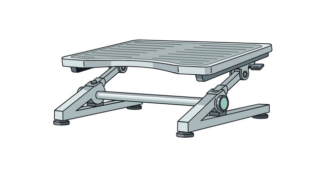 Ergonomic Adjustable Under Desk Footrest for Office Posture and Comfort Illustration