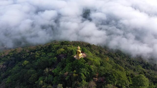 clouds in the mountains