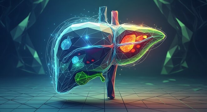 Human Liver Organ 3D Illustration.
