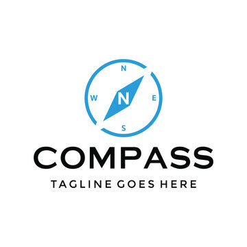Modern compass for navigation travel exploration adventure guidance tourism business direction Logo Design