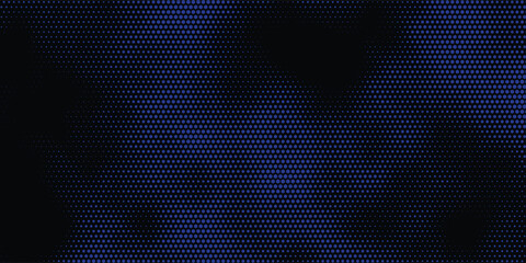 Digital camouflage pattern with large blue and black pixelated shapes and hexagon matrix for electronic background eps10 © MOH