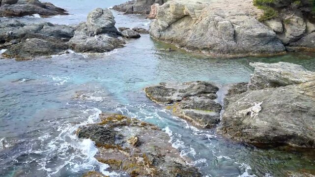 Landscape in the Petit Gaou island, Var, South of France