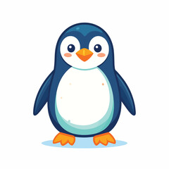 Obraz premium Cute Cartoon Penguin Character Design.