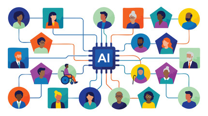 Fototapeta premium Scalable Enterprise AI Solutions Empowering a Diverse Global Talent Network for Digital Transformation