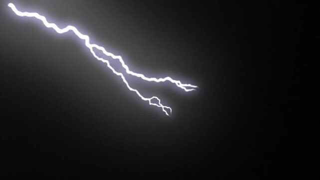 Lightning power overlay on black isolated background, Electric thunder, Animated bolt strikes, bad dark weather storm, light force effect, white shocks flash Thunderbolt on green screen. thunderstorm