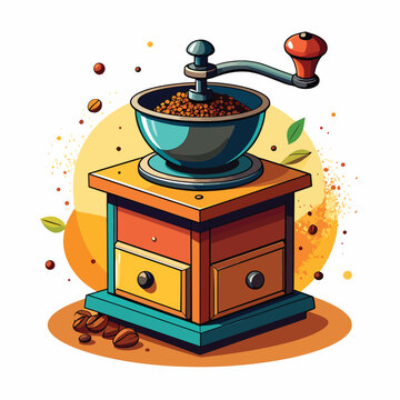 Vintage manual coffee bean grinder machine 6.