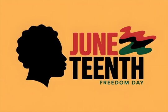 Juneteenth Freedom Day Minimalist Vector Illustration