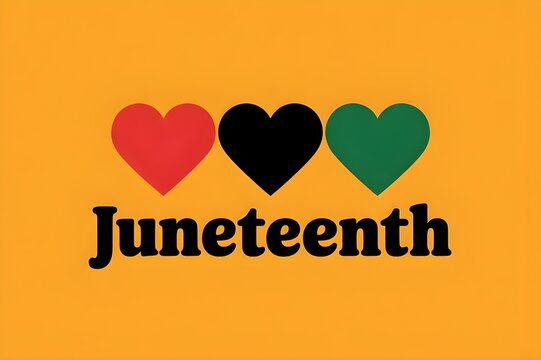 Juneteenth Freedom Day Minimalist Vector Illustration