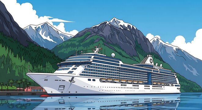 Cruise Ship in Alaska. (1)