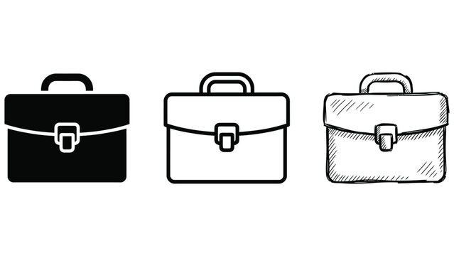 Professional toolbox and briefcase icon. Equipment storage and maintenance tool box container.
