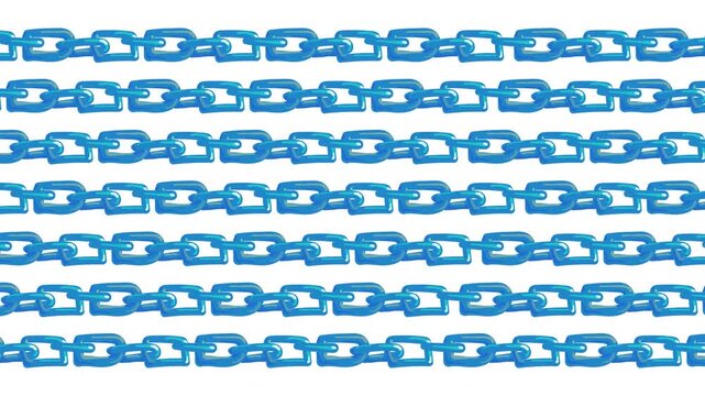 The chains move in horizontal rows
