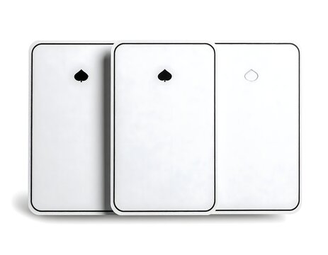 Three Minimalist Cards with Spade Symbols