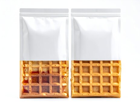 Waffles in Blank Packaging Pouches