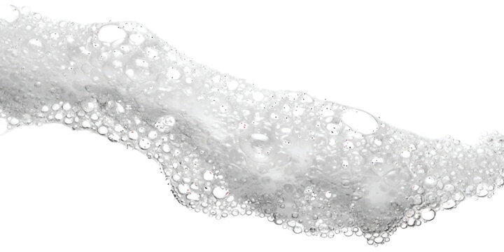 White soap foam bubbles texture with fluffy suds for cleaning and hygiene concepts