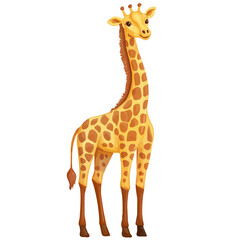 Obraz premium Giraffe, watercolor clipart vector, isolated on a white background.