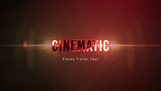 Cinematic Lens Flare Title Reveal &ndash; Letter by Letter Trailer Opener Widescreen