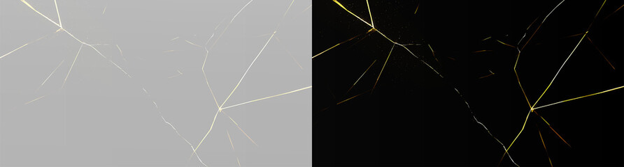 Realistic luxury geometric background, atmospheric minimalist golden constellation lines and cinematic light plexus on grey and black backdrop © Maxim
