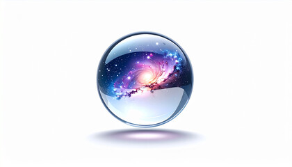 Cosmic sphere displayed on white background
