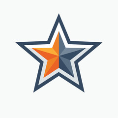 Obraz premium Minimalistischer Stern als modernes Vektor Symbol