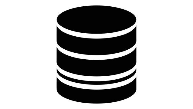 Database management software icon, database symbol isolated on white background