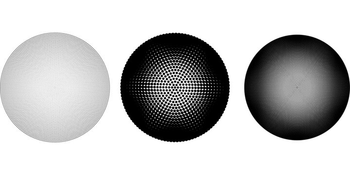 Circle dot frame. Circular border with effect halftone. Modern faded ring