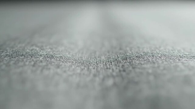 Close-up macro shot of grey woven fabric texture